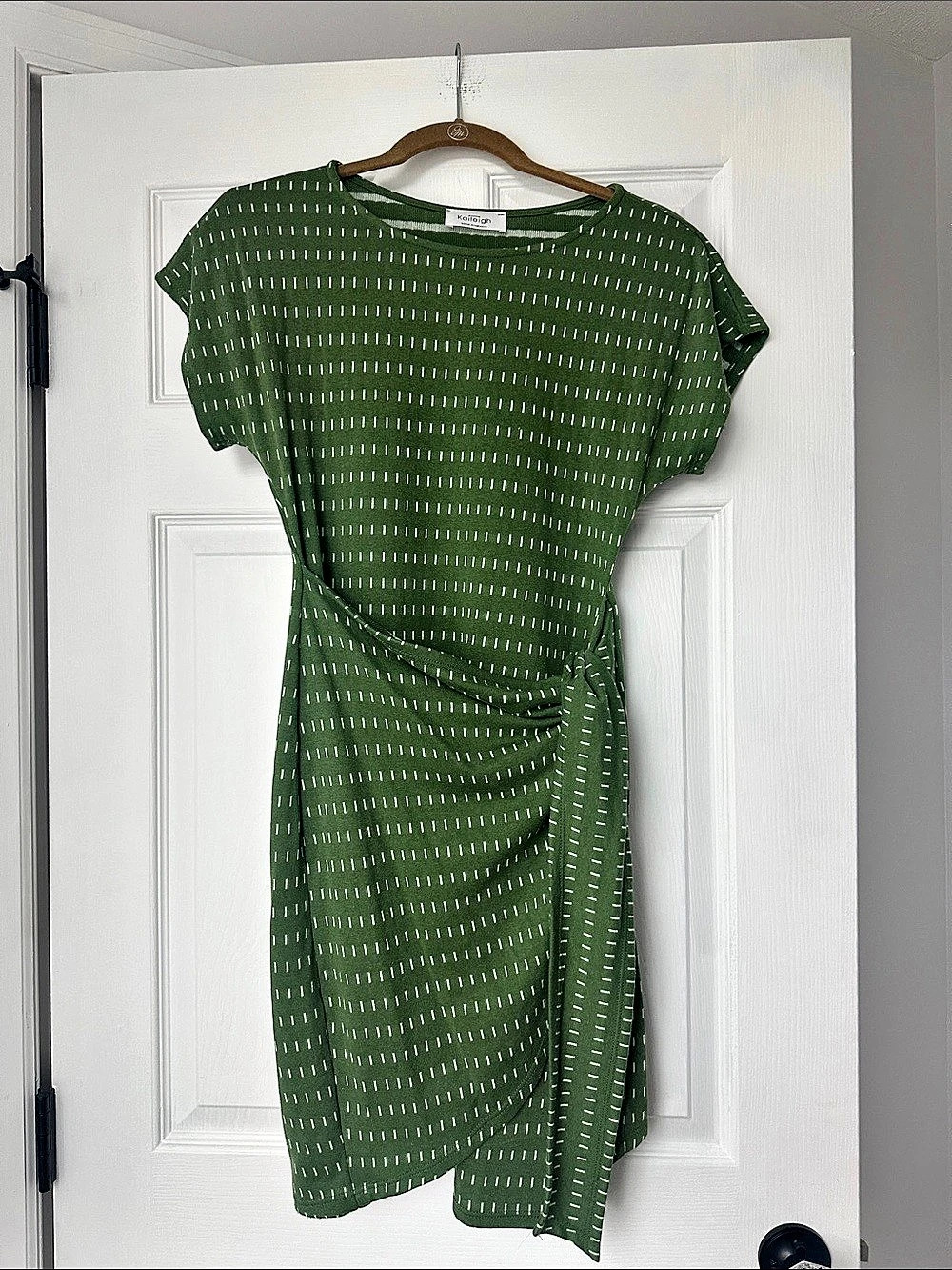 Kaileigh Green Geometric Mini Dress